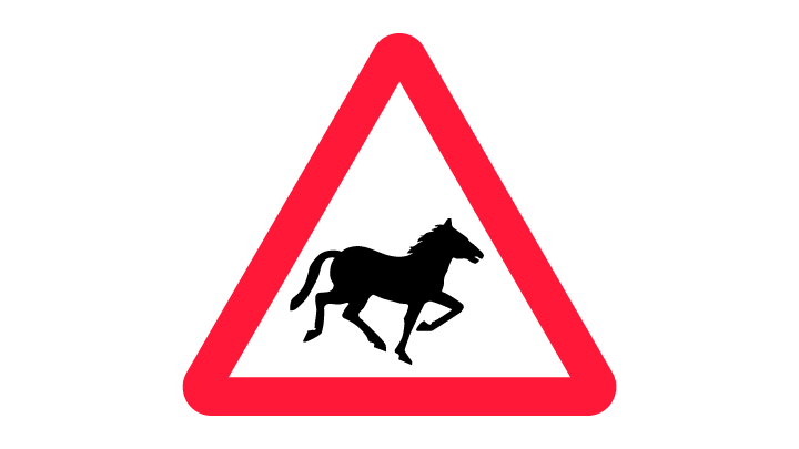 Wild Horses Road Sign