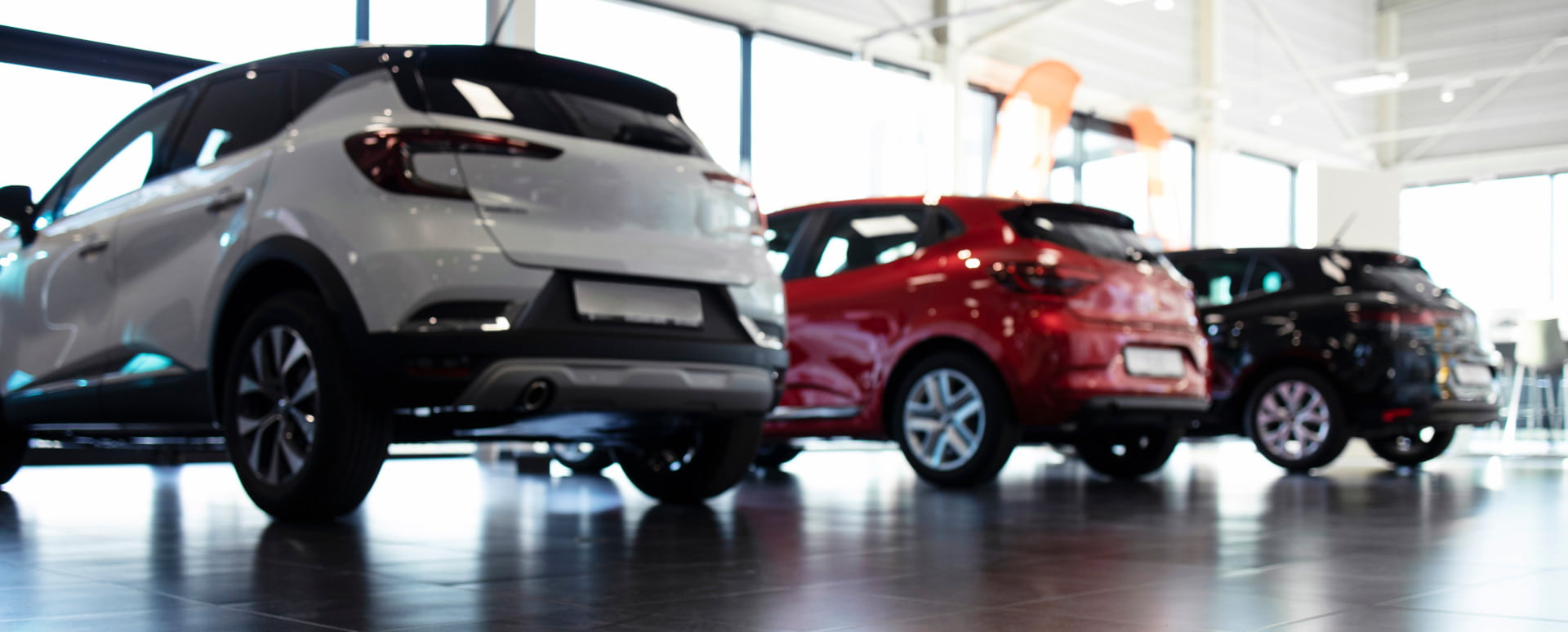 Cars Parked In Dealership