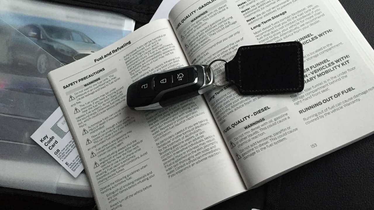 Car Service Book and Keys
