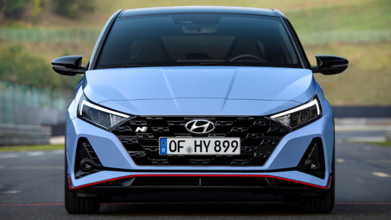 Hyundai i20 N Front Angle on Track