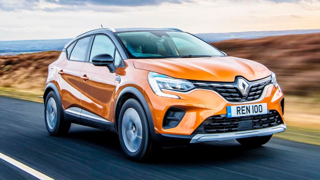 Orange Renault Captur Exterior Front Driving