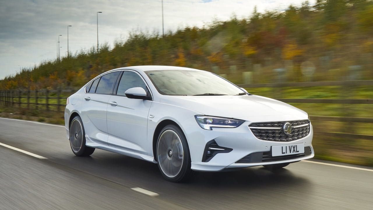 White Vauxhall Insignia Exterior Front Driving