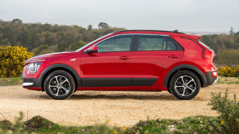 Kia Niro Side Profile in Red