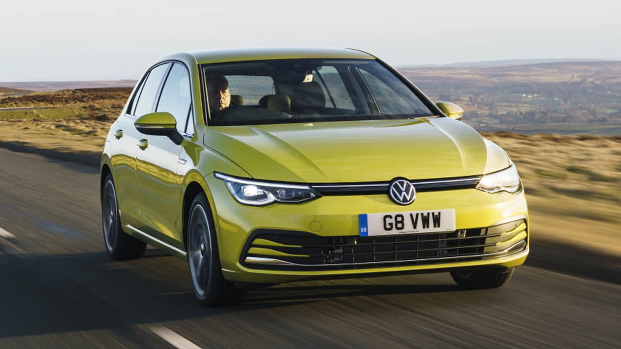 Yellow Volkswagen Golf Exterior Front Driving