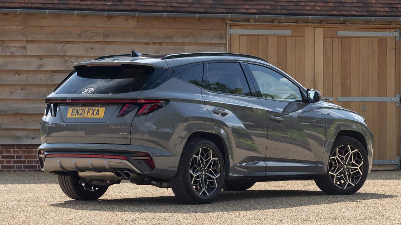 Grey Hyundai Tucson Exterior Rear Static