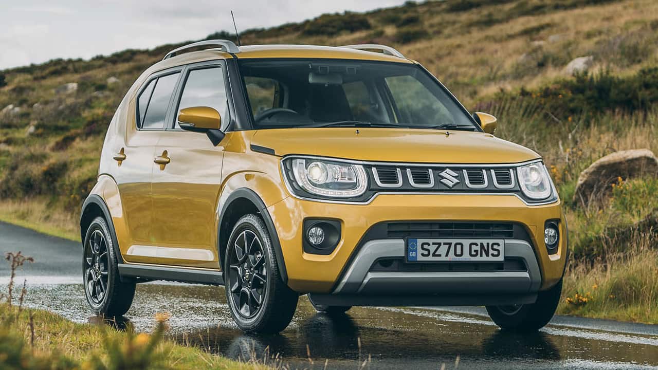 Yellow Suzuki Ignis Exterior Front Driving