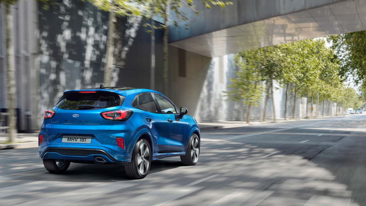 Ford Puma driving rear