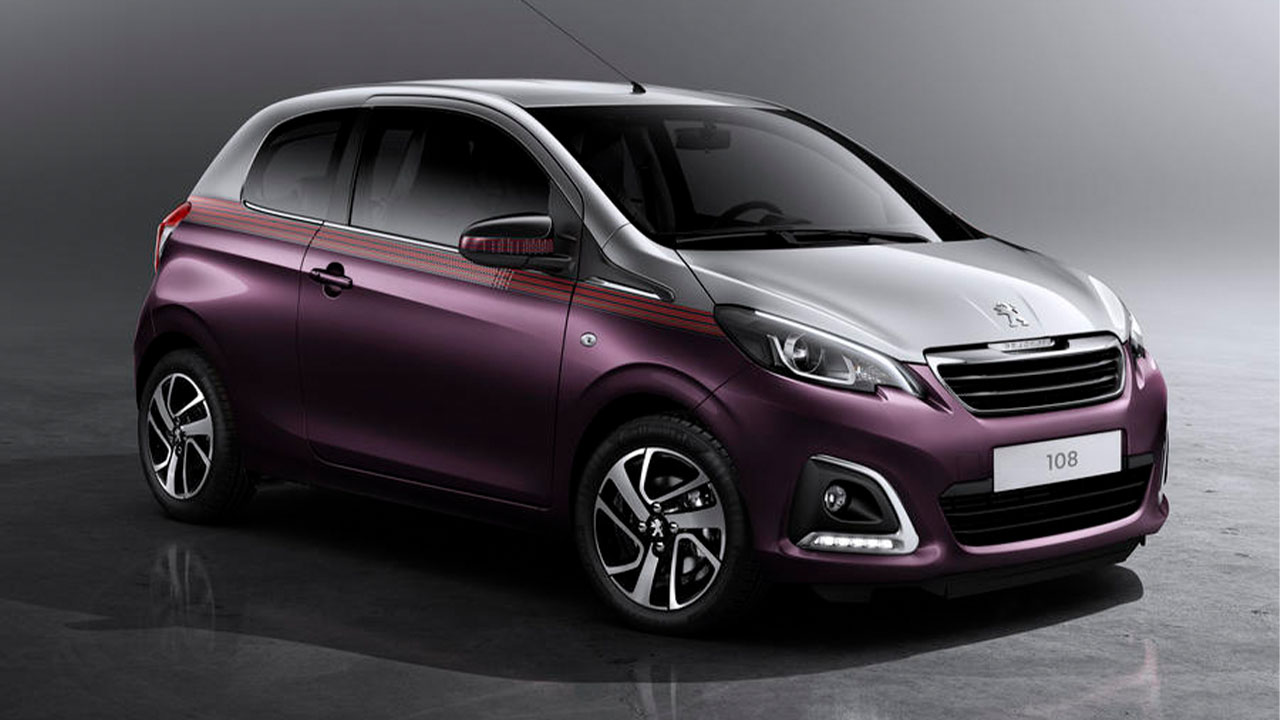 Two-tone Peugeot 108, studio shot