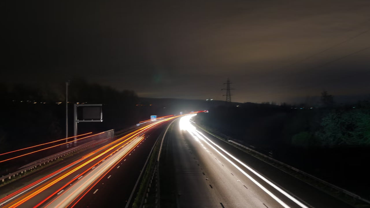 M6 Motorway at Night