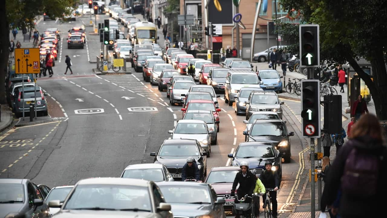 Cars On Congested Road