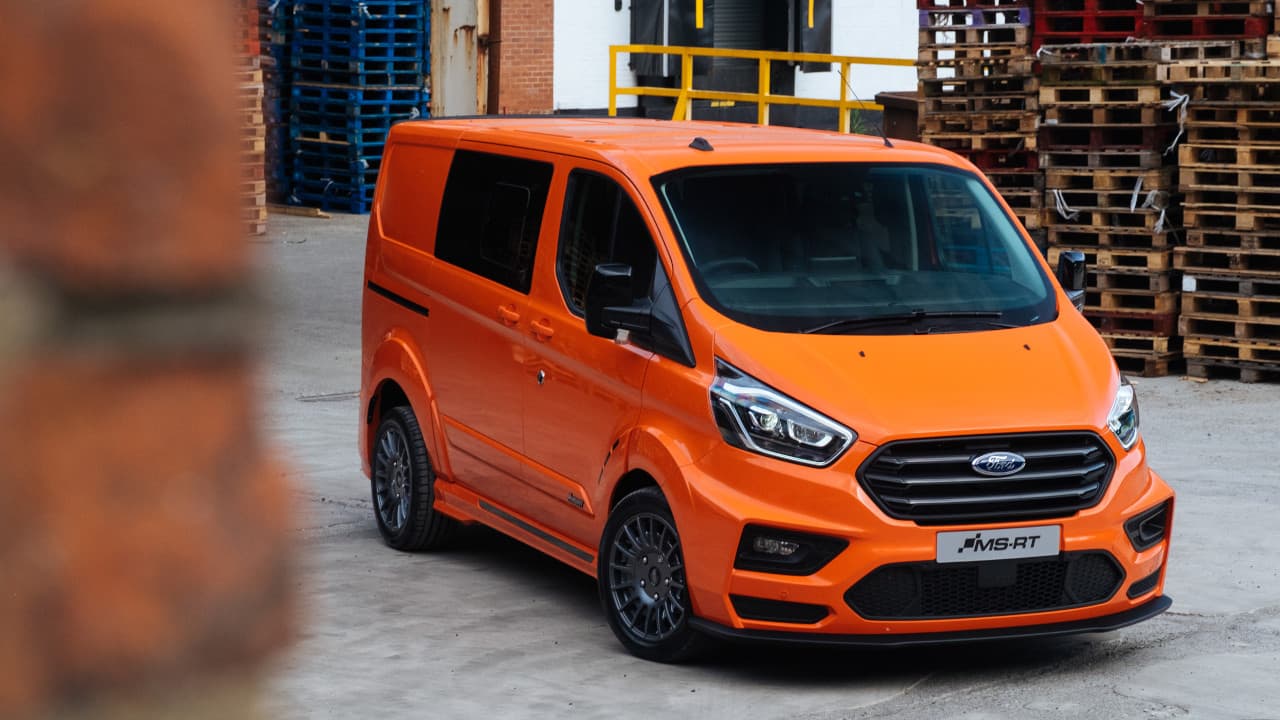 Orange Ford Transit Custom Exterior