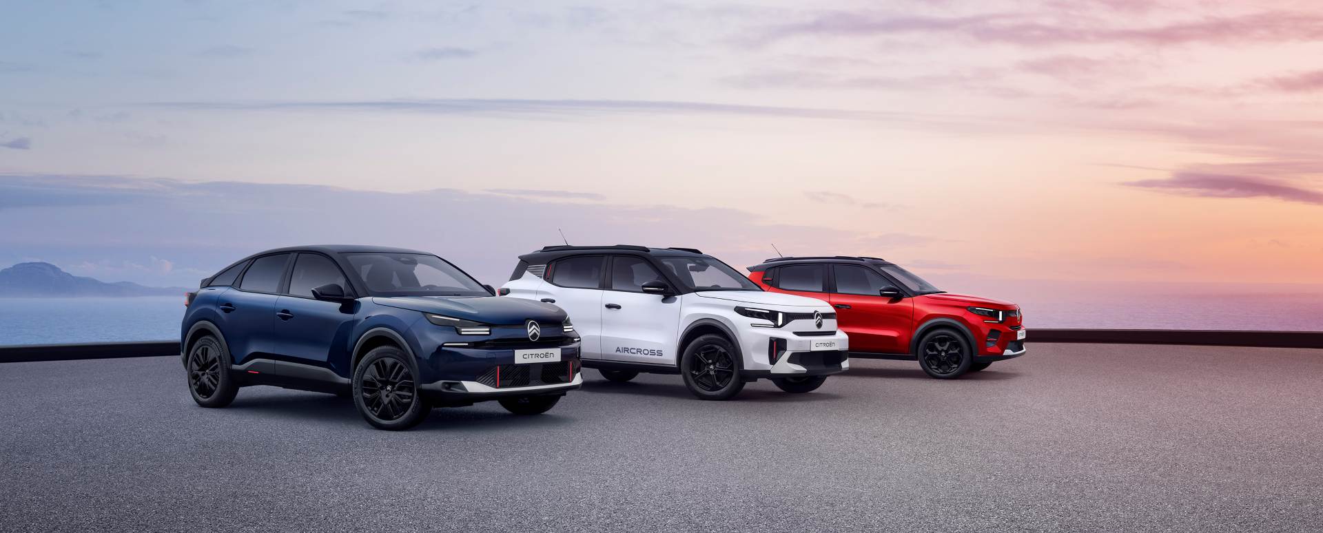 Citroen SUV range red white and blue