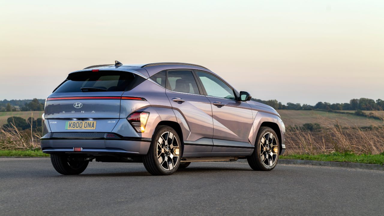 Blue Hyundai Kona Exterior Rear Static