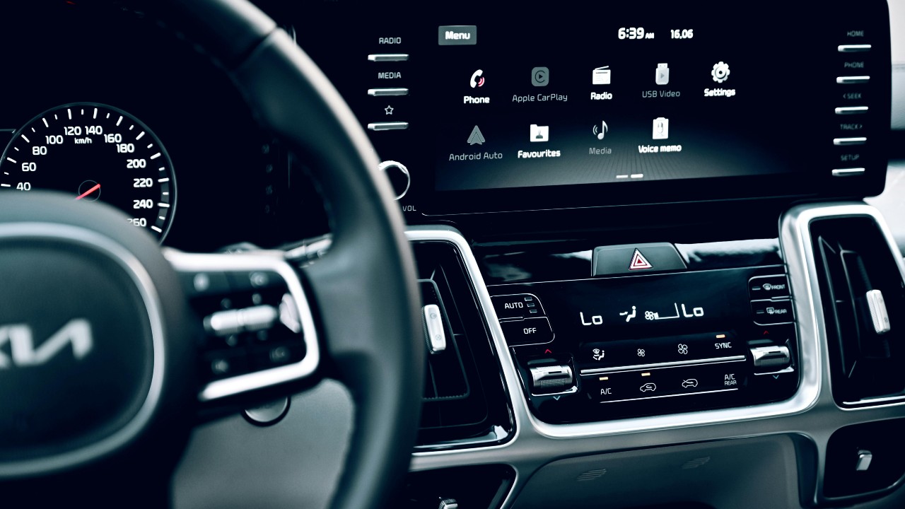 Kia interior infotainment screen