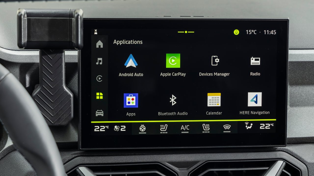 Android auto features on Dacia infotainment