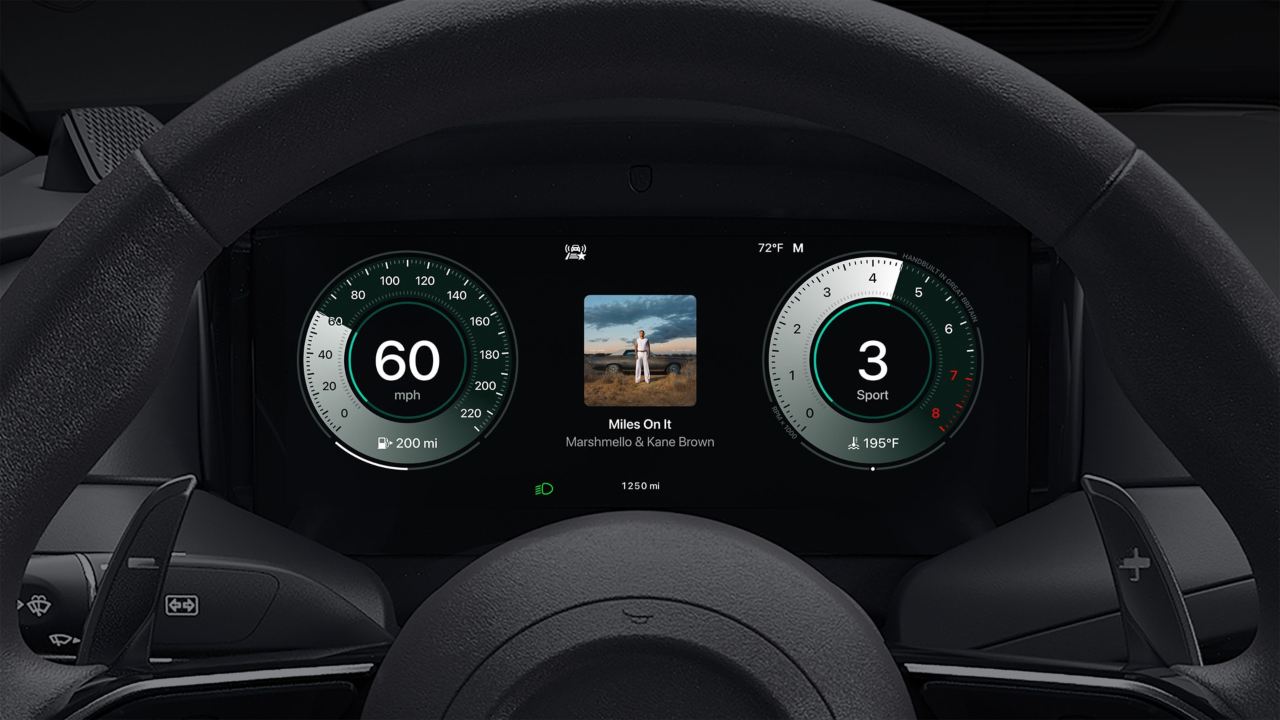 Apple CarPlay Ultra System on Aston Martin Driver Display Unit