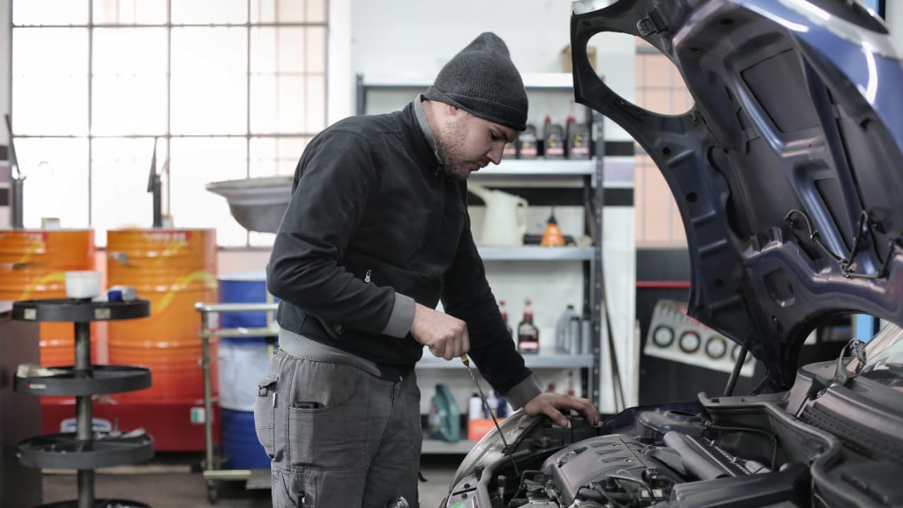 Car Being Serviced