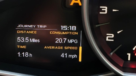 MPG Reading Car Interior Dashboard