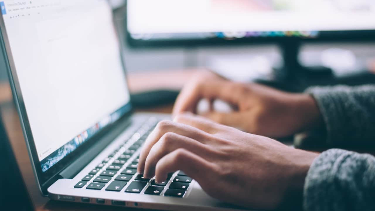 Laptop Typing