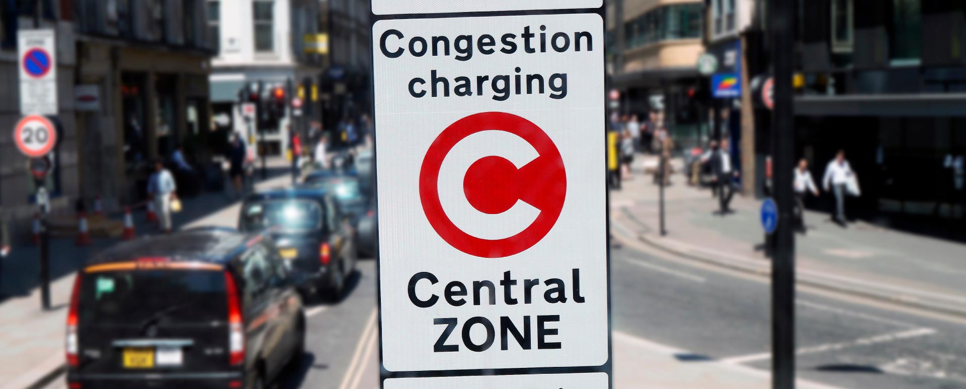 London Congestion Charge Road Sign