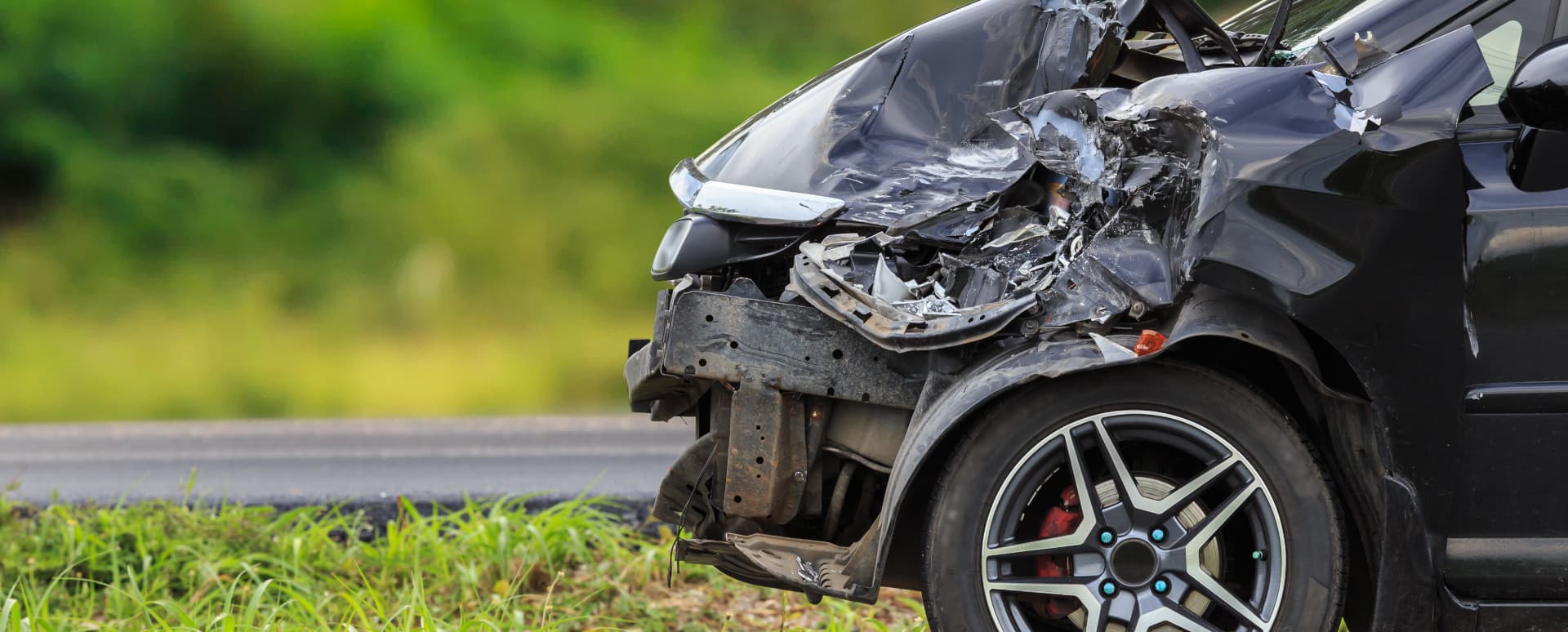 Car Damaged in Crash