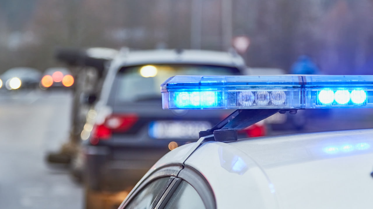 Police at Scene of Car Accident