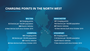 Infographic table illustrating charging points in the North West