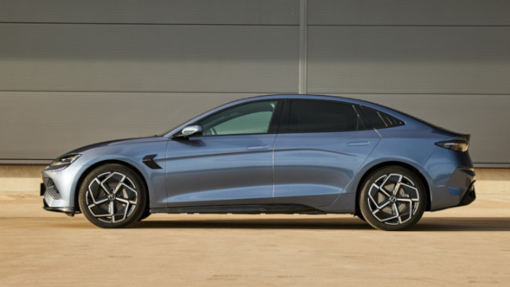 BYD Seal In Grey Side Profile