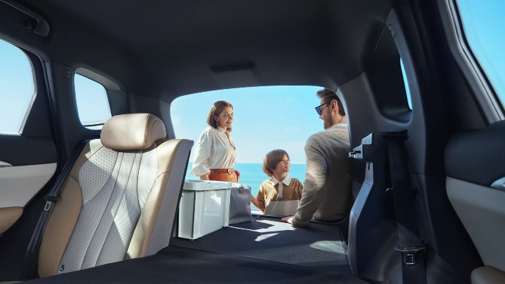 BYD SEALION 5 DM-i rear angle family at boot