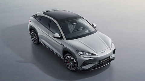 Silver BYD SEALION 7 Birdseye View