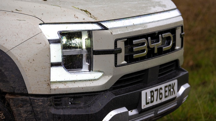 White BYD Shark Front Close Up