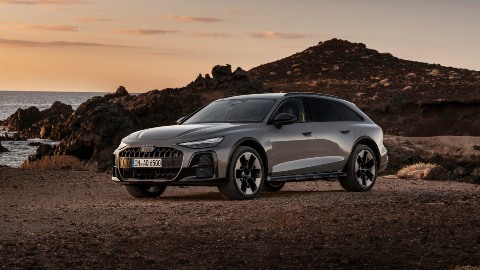 Grey Audi A6 Allroad Exterior Front Static Coast
