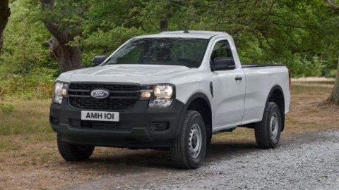 White Ford Ranger Single Cab Pickup Static