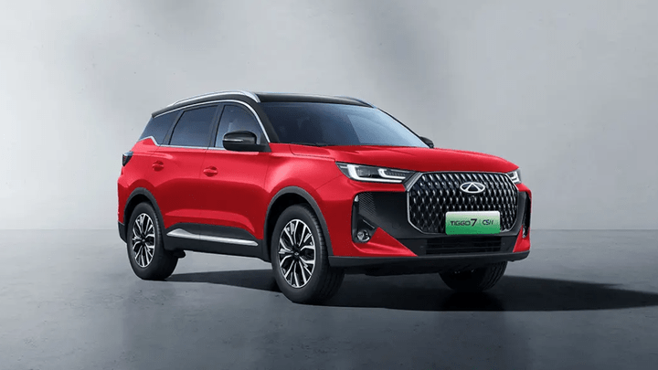 Red Chery Tiggo 7 Plug-in Hybrid Static Image