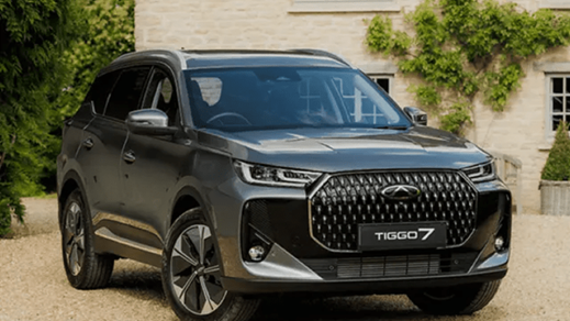 Black Chery Tiggo 7 Parked Outside Country Home