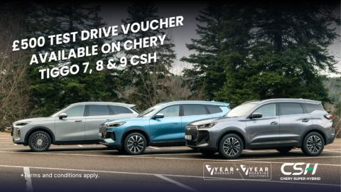 Test Drive & Save £500 on Your New Chery