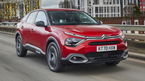 Red Citroen C4 Exterior Front Driving
