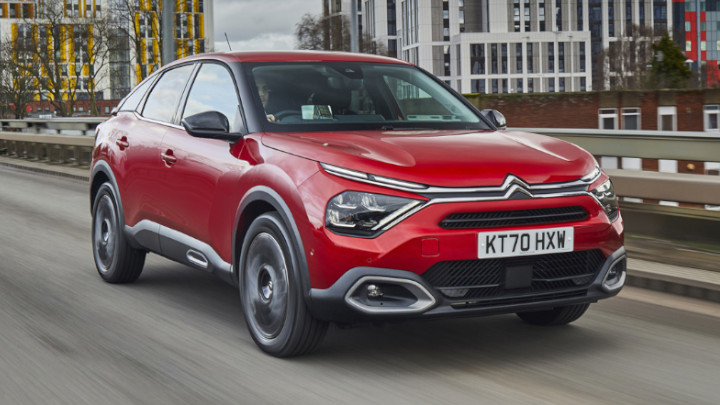 Red Citroen C4 Exterior Front Driving