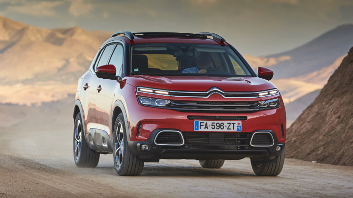 Red Citroen C5 Aircross Exterior Front Driving