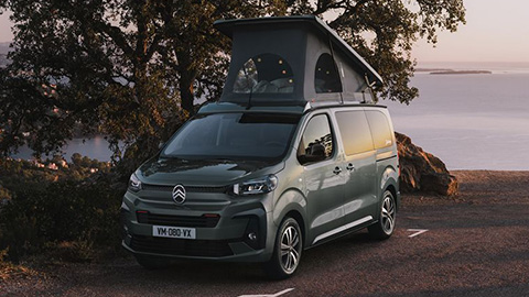 Green Citroen Holidays With Roof Tent Front Static