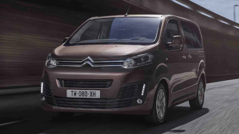 Brown Citroen e-SpaceTourer Exterior Driving Front