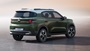 Back of the new Citroen C3 AirCross with a green body and white roof