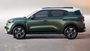 Side of the new Citroen C3 AirCross with a green body and white roof
