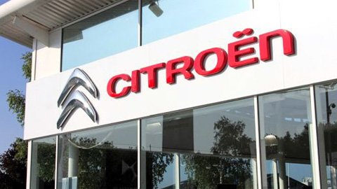 Outside Citroen dealership