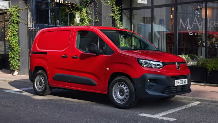 Citroen Berlingo In Red Side Angle Parked