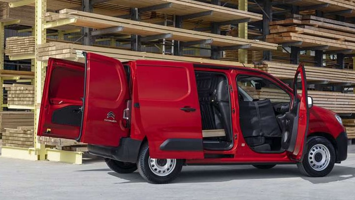 Citroen Berlingo van with the doors open