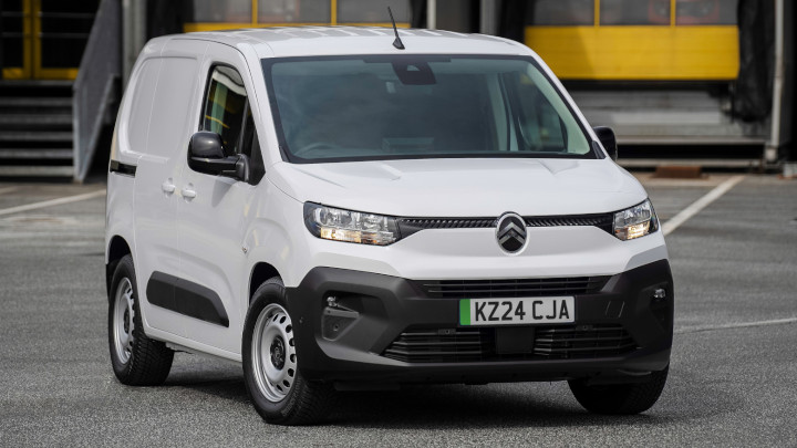 Citroen e-Berlingo Static Front Angle in White