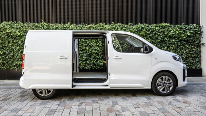 Citroen e-Dispatch Side View Open in White