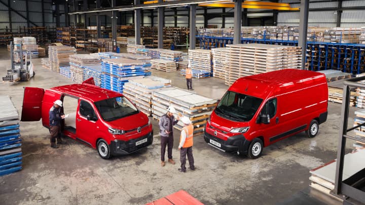 Citroen Dispatch and Relay on site in Red
