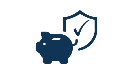 Piggy Bank and Shield Icon